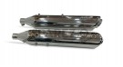 For Royal Enfield Classic 650 Silver Stallion Exhaust Silencer Pair Polished - SPAREZO